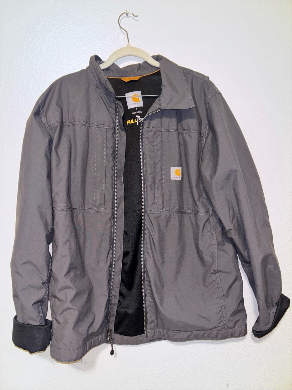 Carhartt Men's Gray Full-Zip Work Jacket